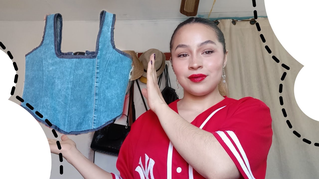 Corset de mezclilla/ Estefania Beltran.