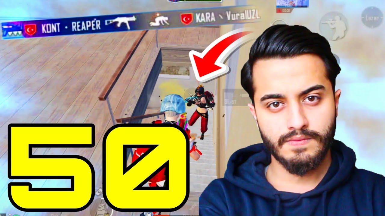 VURAL ÜZÜL'Ü VURDUM 😱 ONE MAN SQUAD'DA 50 KİLLS 😈 #pubgmobile 
