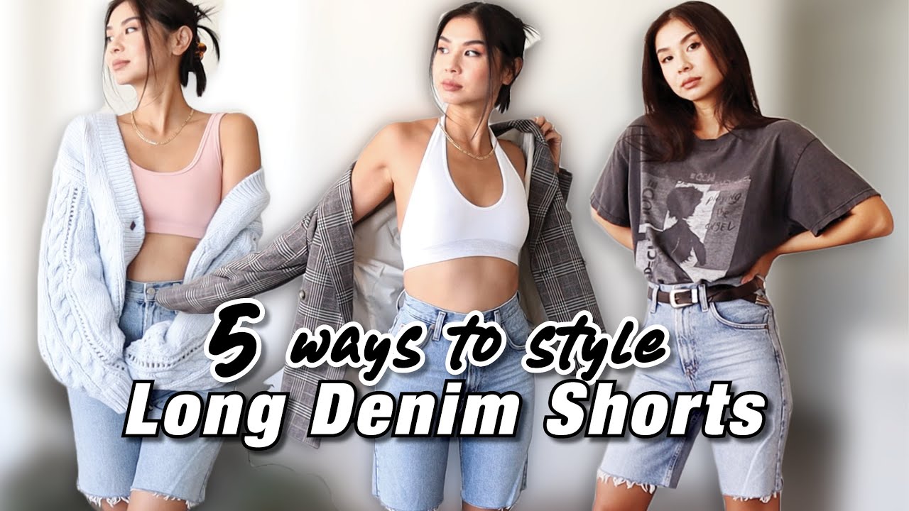 How to Style Agolde Long Denim Shorts - 5 outfits