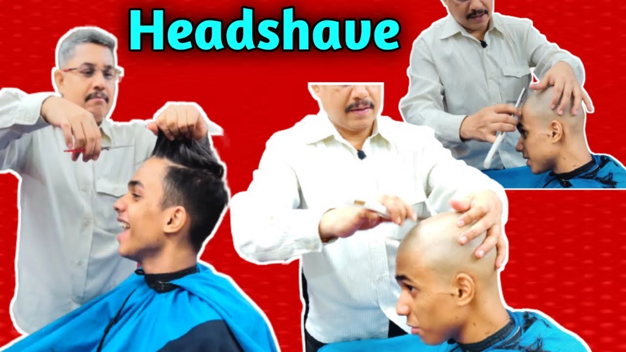 Headshave / How to Dandruff HeadShave in Hindi/ Dandruff Removal Headshave/Straight Razor Headshave