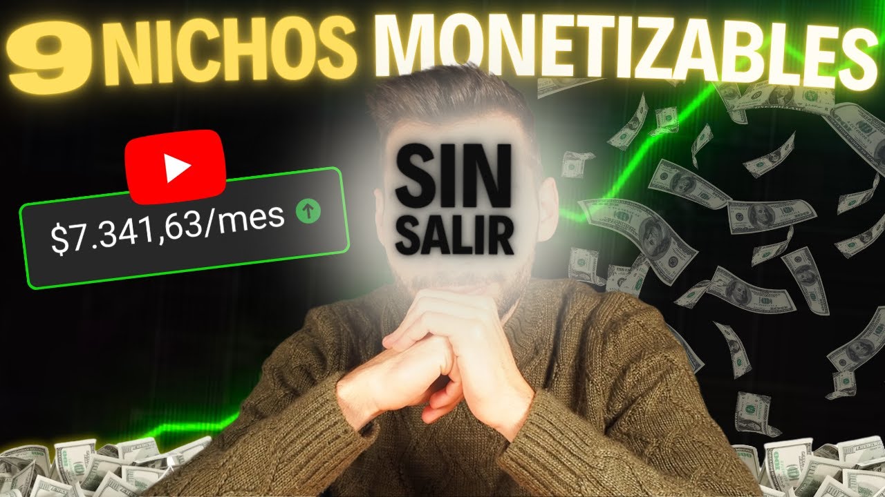 9 Ideas de NICHOS TOP Monetizables con IA 🚀 Gana DINERO con YouTube SIN SALIR