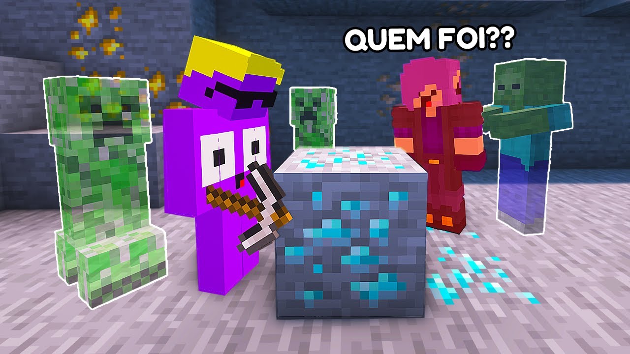 MINECRAFT MAS TODOS OS MOBS ESTÃO INVISÍVEIS!!!