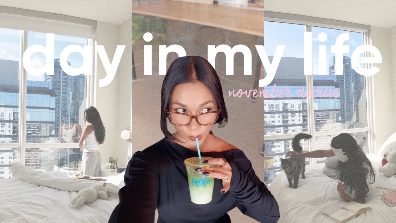 a cozy day in my life ♡ morning rituals, makeup, coffee shop work