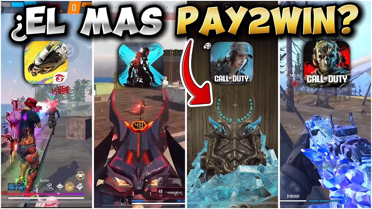 🔥&iquest;Cual es el BATTLE ROYALE MAS PAY TO WIN de MOBILE?Cod Mobile Freefire BloodStrike pubgMobile
