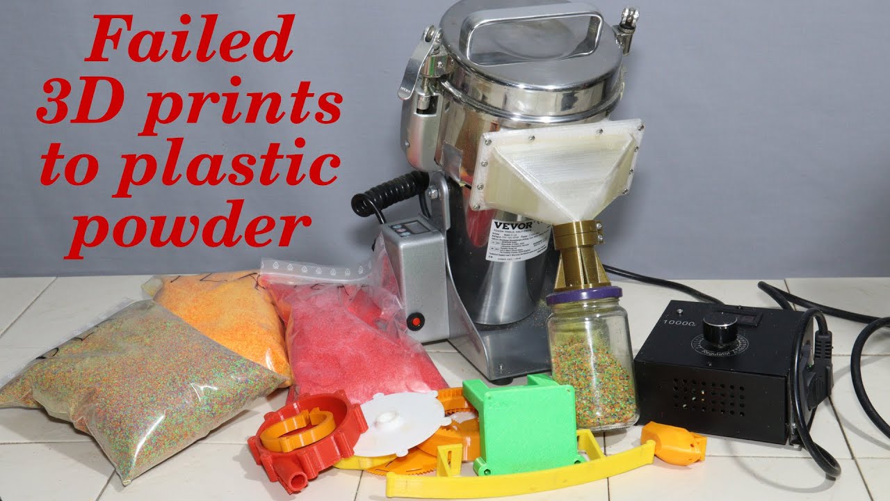 🇺🇸 🇬🇧 Plastic powder from old prints with a modified mill
