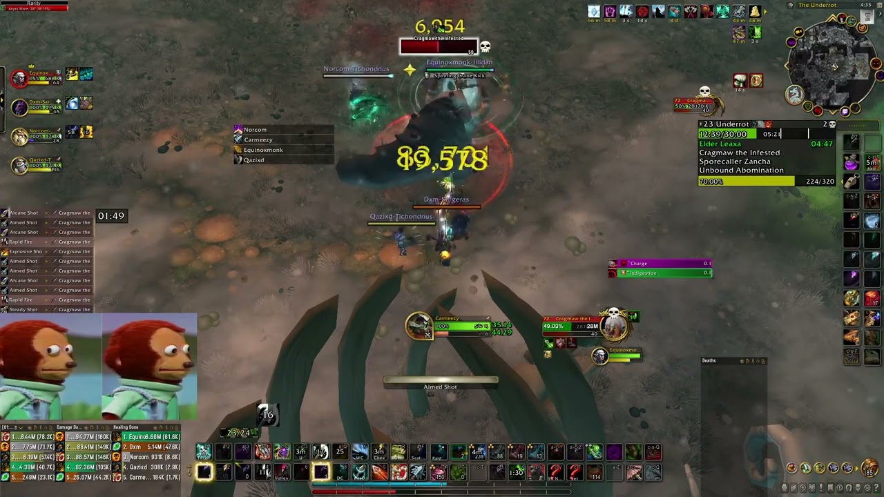 Underrot 23 Tyrannical Marksman Hunter PoV Timed Dragonflight Season 2