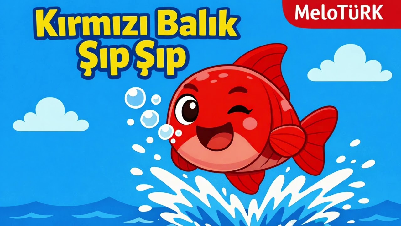 Kırmızı Balık Şıp Şıp 🐠🎵 | Türkçe Çocuk Şarkısı | MeloTürk – 2-6 Yaş için Neşeli Müzik