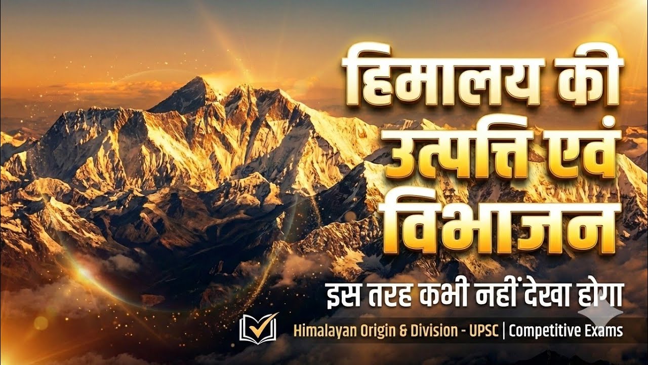 हिमालय की उत्पत्ति एवं विभाजन | Indian Geography Episode 2 | The Value Revision