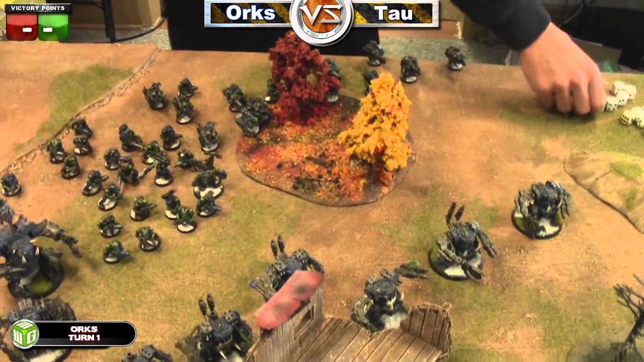 Орки против новой Империи Тау: Боевой отчёт Warhammer 40k &mdash; Jay Knight Batrep, эпизод 7, часть 1/5