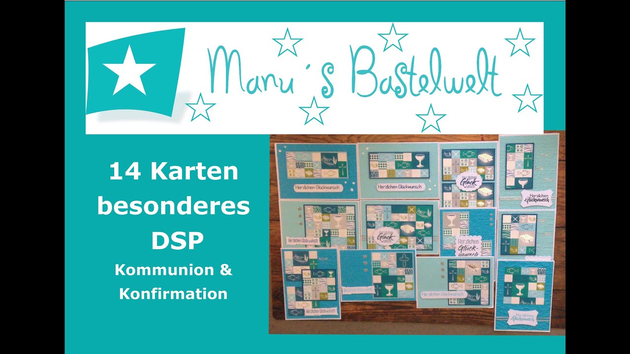 14 Karten Kommunion + Konfirmation