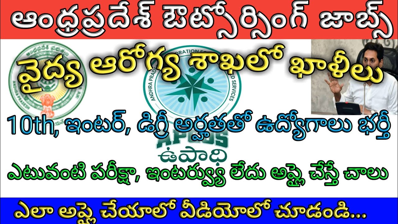 Ap outsourcing jobs|Medical Notification in 13 districts|APCOS 2020