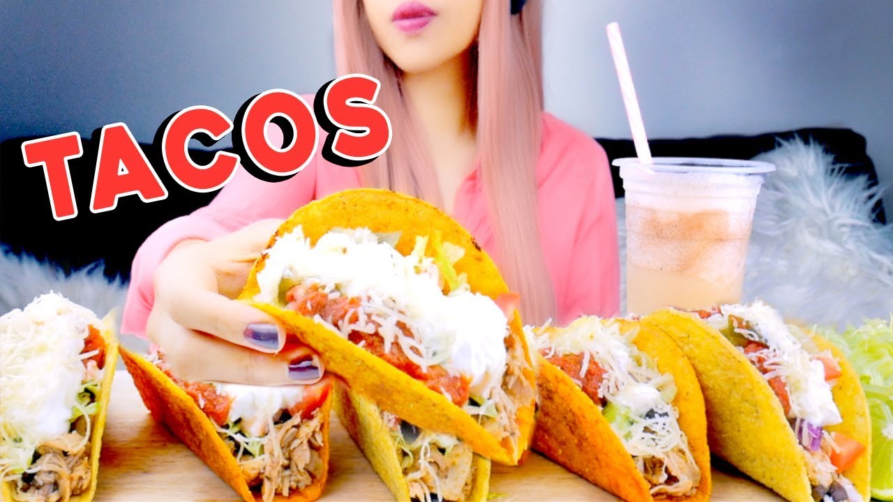 ASMR CRUNCHY TACOS *Eating Sounds* 먹방 mukbang