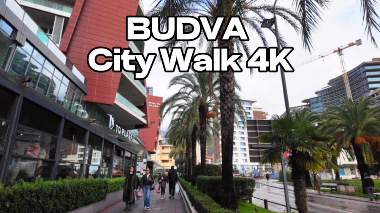 Budva Montenegro Walk 2025 | 4K Mediteranska Street from Old Town to City Centre