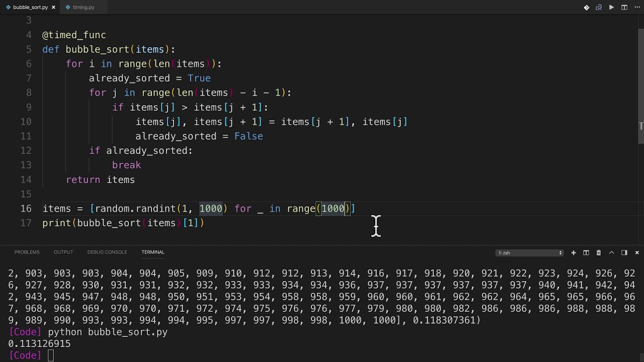 Intro to Sorting Algorithms in Python - Bubble Sort