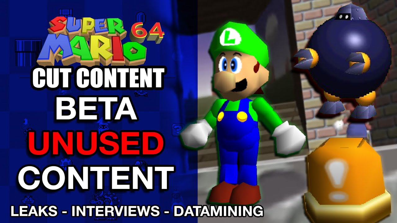 Бета-версия неиспользованного контента Super Mario 64 | Вырезанный контент из Mario