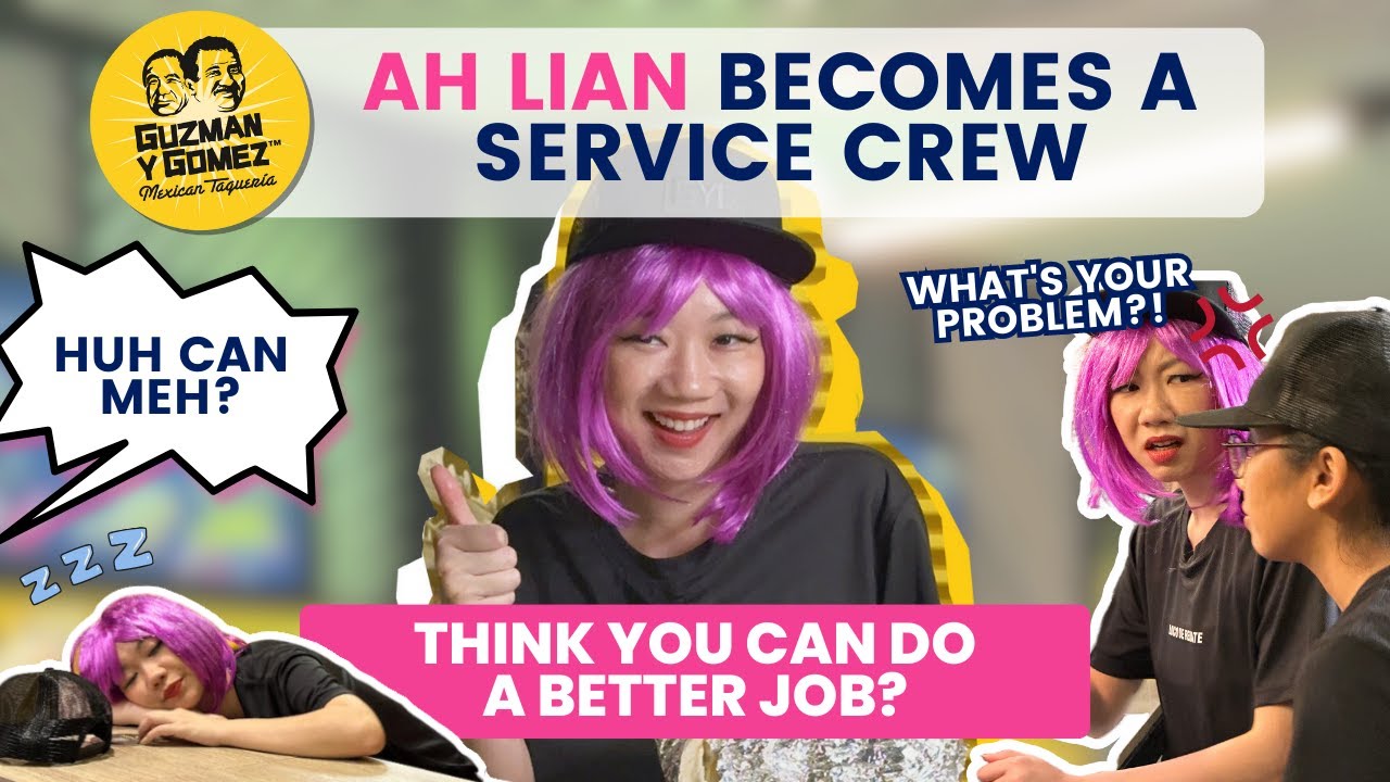 Lian Huey AKA Chiou Huey takes on the service crew role in Guzman Y Gomez | Episode 5