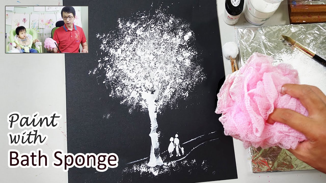 Bath Sponge Painting Techniques | Basic Easy Painting Idea