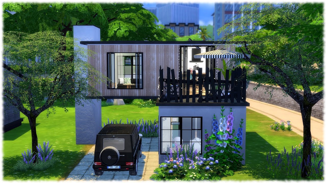 The Sims 4: Speed Build // SINGLE'S HOUSE // CC Speed Build