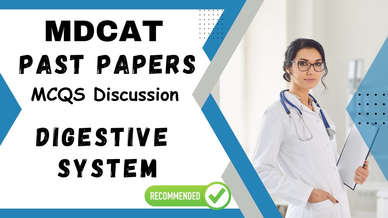MDCAT | Past Papers MCQS on Nutrition | Human Digestive System