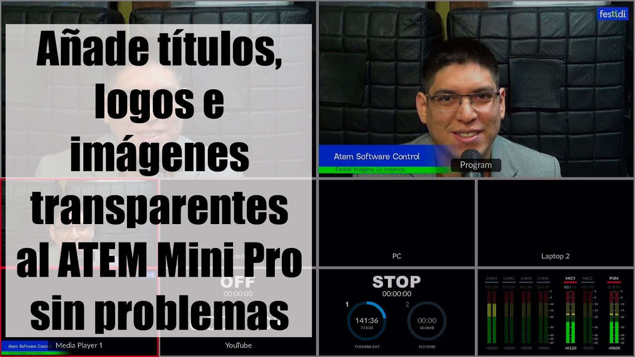 🎥🎤 Añade tituladores, logos e imágenes con transparencia en el ATEM Software Control sin dificultad