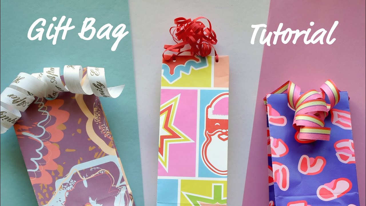 Wrapping Paper Gift Bag Tutorial