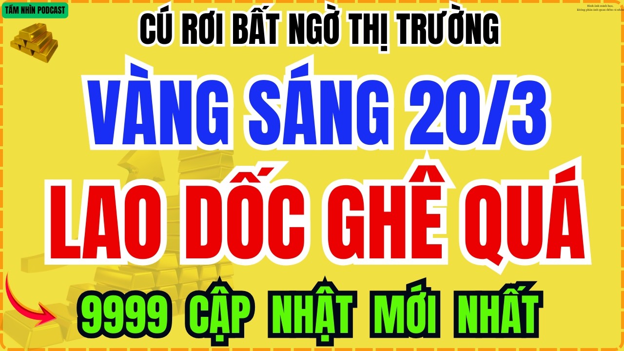 Giá Vàng Hôm Nay Sáng 20/3: Lao Dốc Mạnh – Vàng 9999, SJC, PNJ, DOJI Có Gì Đáng Chú Ý?