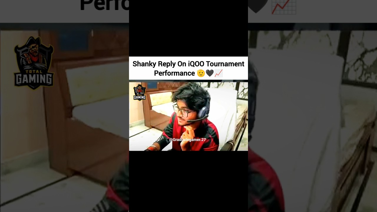 Shanky Reply On Team Performance 🙄🖤📈#freefire #iqoo #fozyajay #tgesports #totalgaming #iqootg