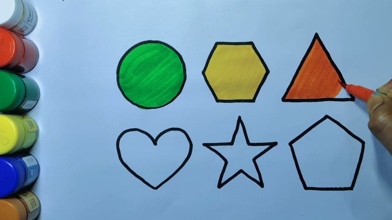 Learn Shapes, Colors for Kids & Toddlers 2d shapes colors for toddlers, circle hexagon 
