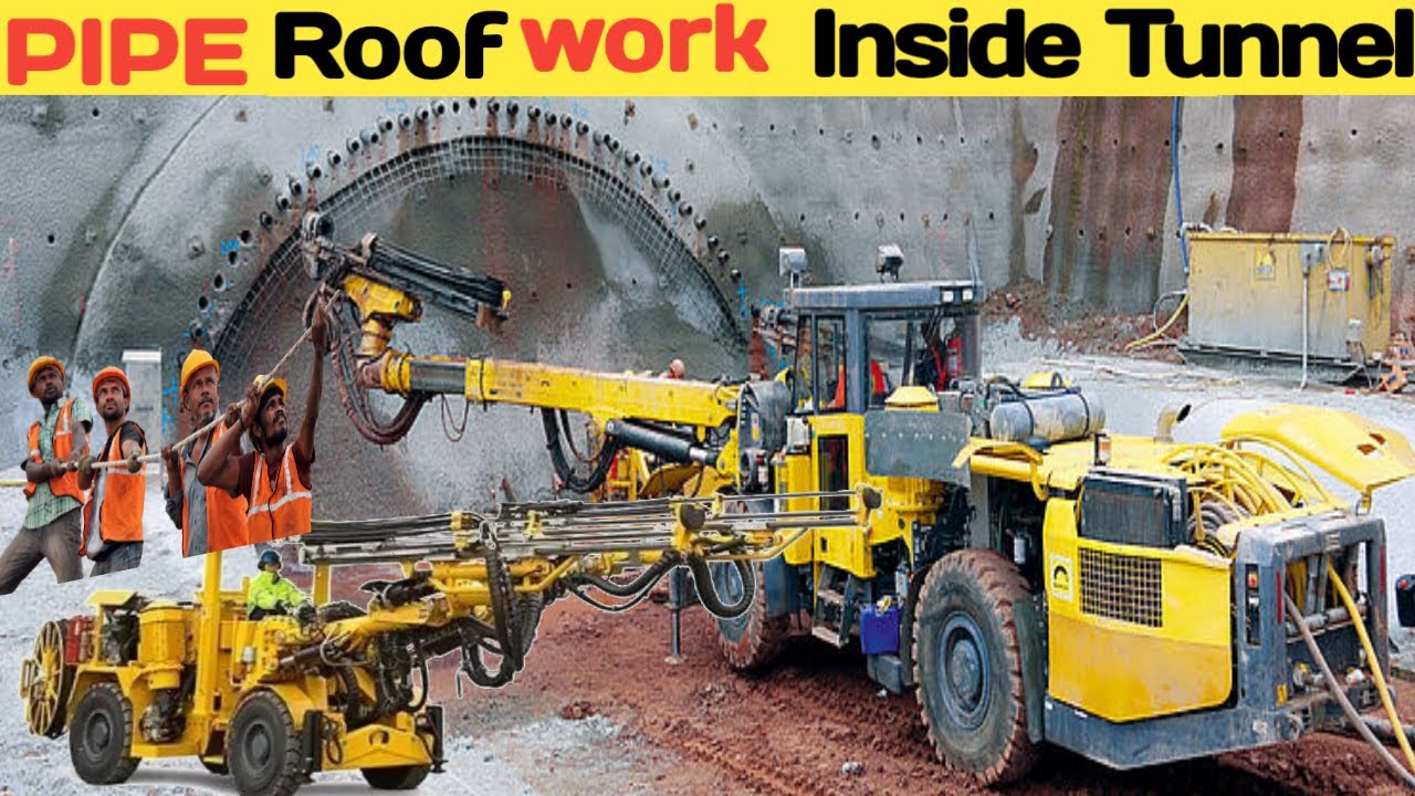 Pipe roofing work inside Tunnel | rishikesh karnaprayaag railway project