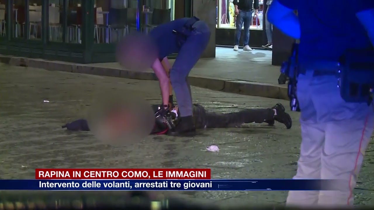 Etg - Rapina in centro a Como, il video esclusivo dell'arresto