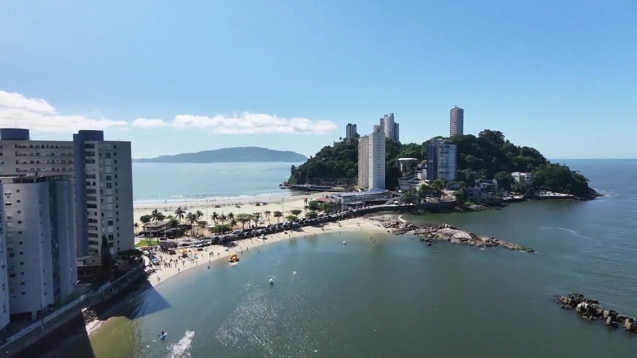 Primeira teste de volta automática pra casa, DJI neo 2 modo controle na baia de São Vicente