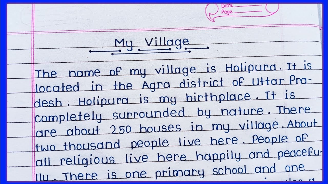 Write an essay on My Village in English || My Village essay in English ||
