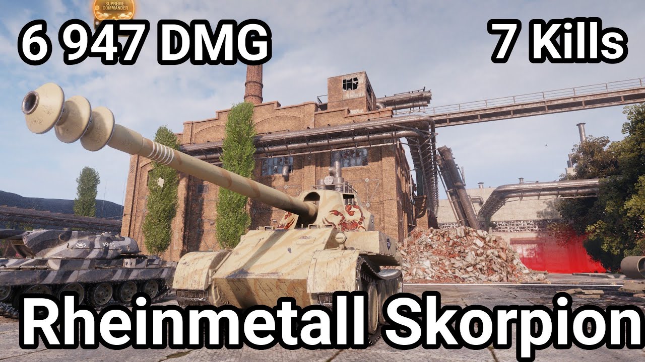 Rheinmetall Skorpion G - 6 947 damage / 7 kill / 240 blocked / 87 assist