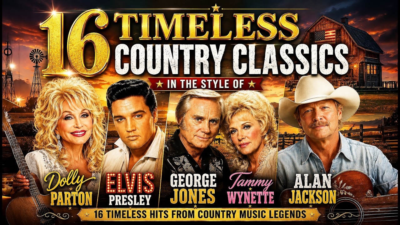 16 Timeless Country Classics 🤠 | Dolly Parton, Elvis Presley, George Jones, Tammy Wynette Style