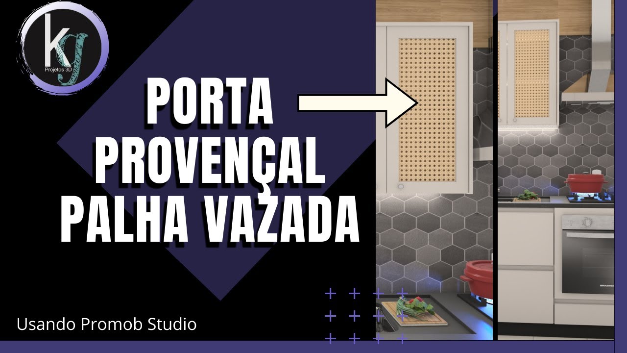 PORTA COM PALHA VAZADA [KG projetos - Promob Studio] - Kleber Giuliano