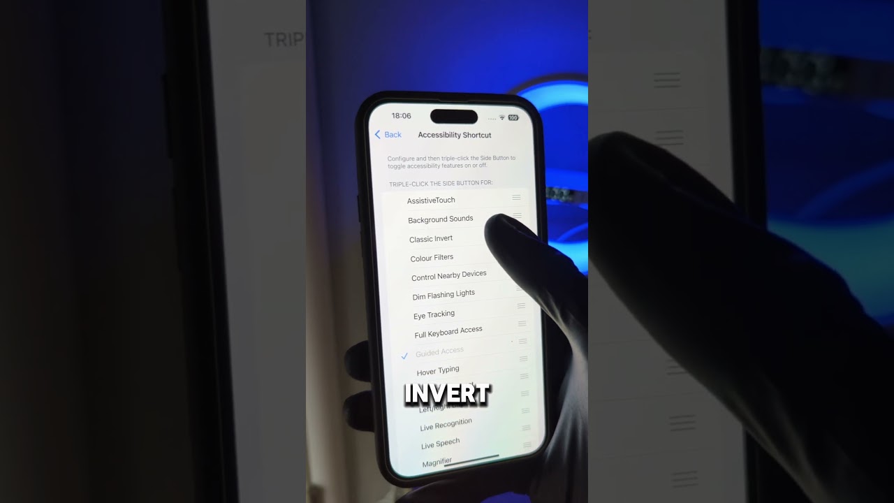 Apply color invert in iPhone UI
