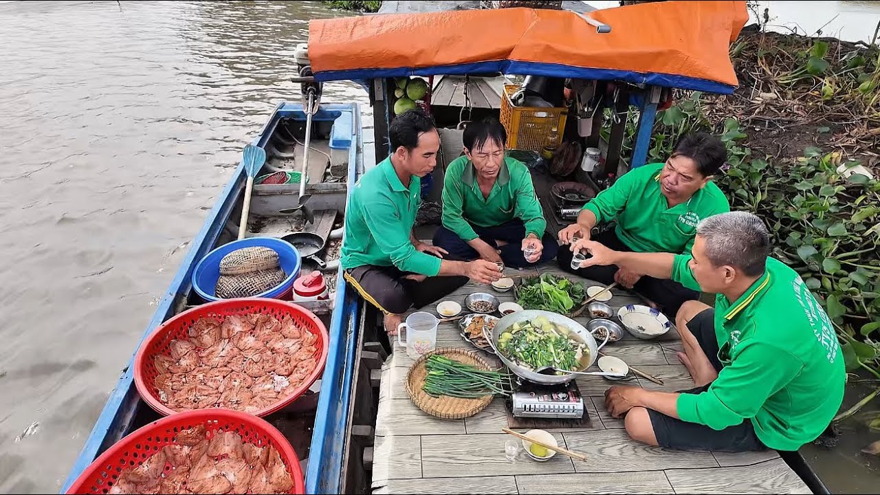Bữa Cơm Canh Bầu Cá Lóc Ngày Đầu Về An Giang Kéo Lưới Túi 