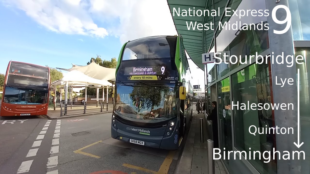 NXWM 9 (Stourbridge-Birmingham) Full Route Visual