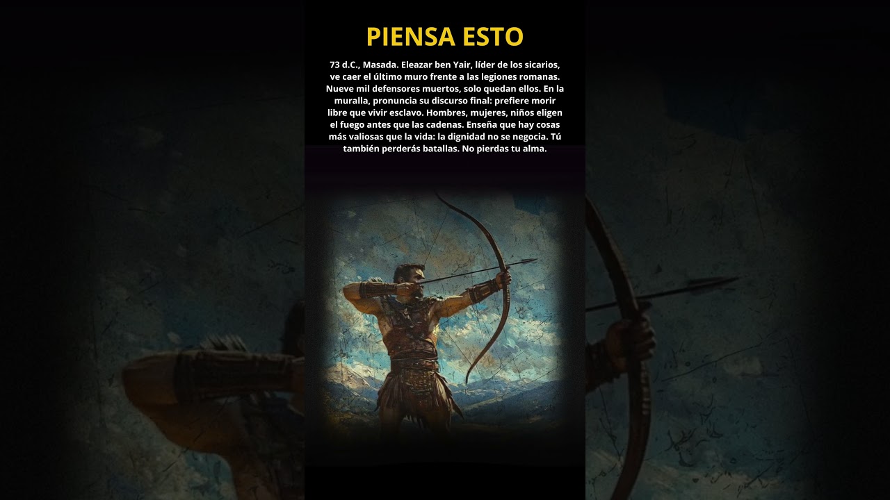 73 d.C., Masada. Eleazar ben Yair, l&iacute;der de los sicarios... #frases #filosofia #sabiduria #fortaleza