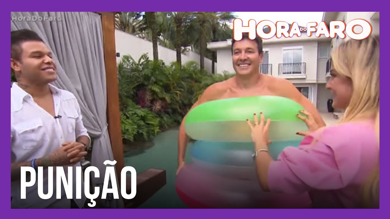 Rodrigo Faro paga mico por perder o 