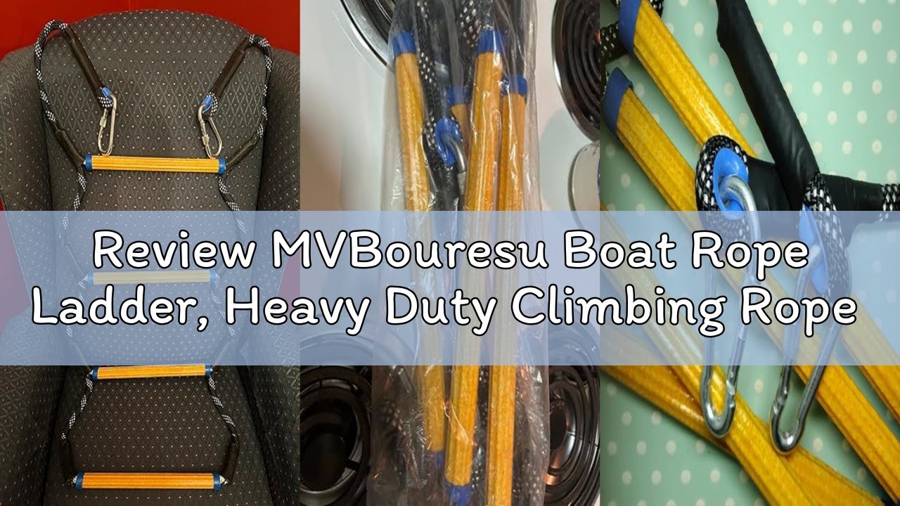 Review MVBouresu Boat Rope Ladder, Heavy Duty Climbing Rope 450Lbs Strength, 14mm Reinforced Polyest