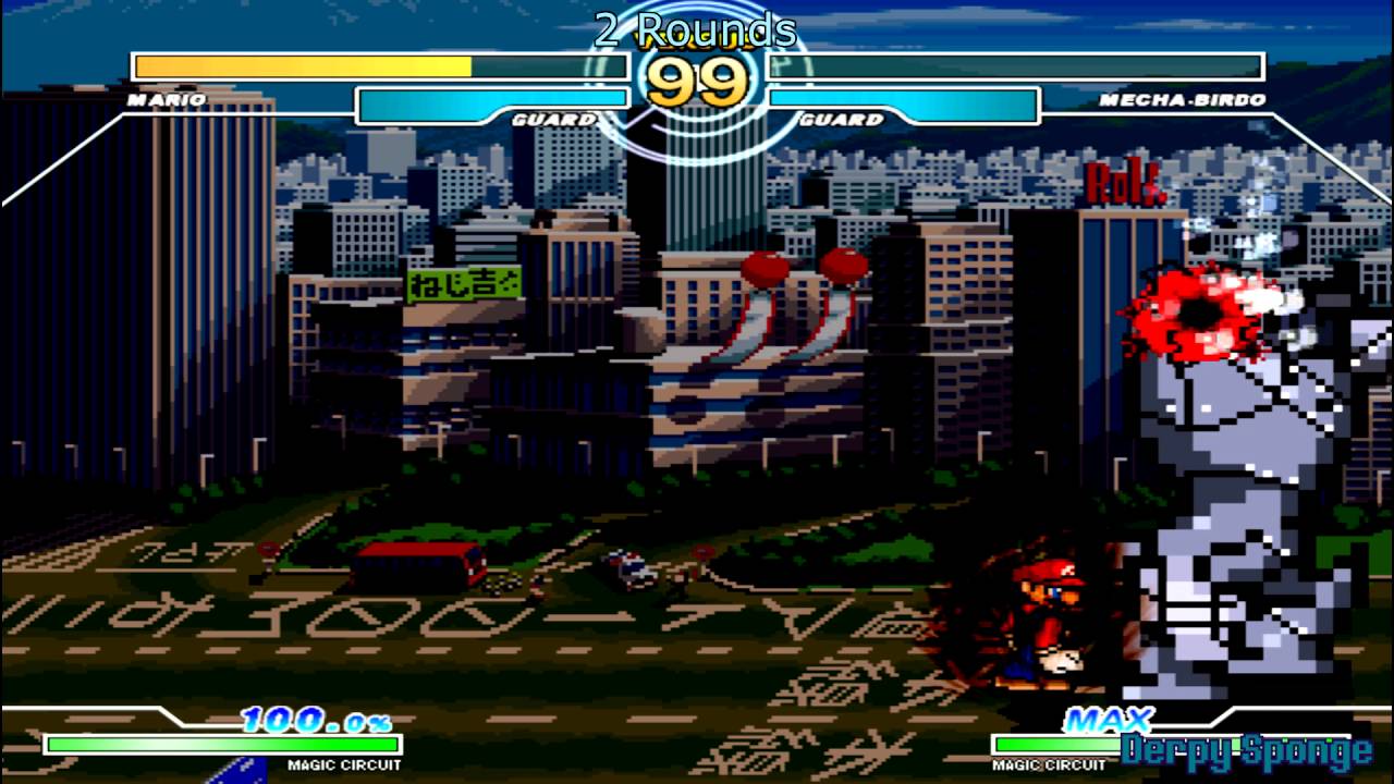MUGEN - Me fighting 6 bosses. (I Wanna Be The Guy bosses)