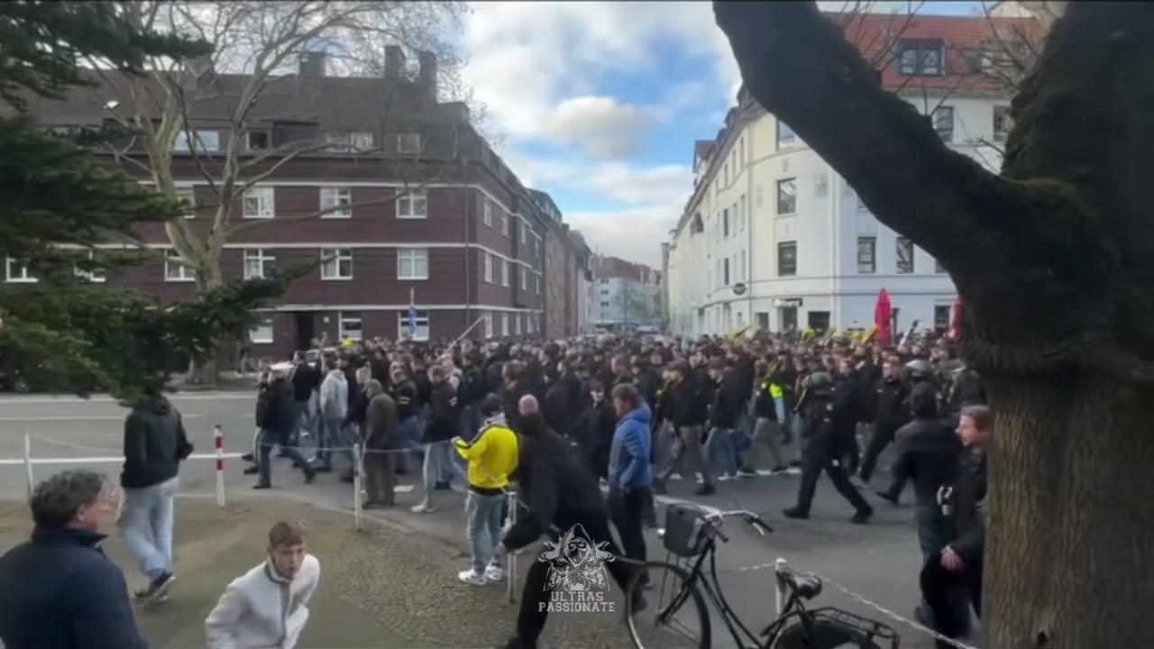 Borussia Dortmund corteo before match against Bayern Munich 28.02.2026