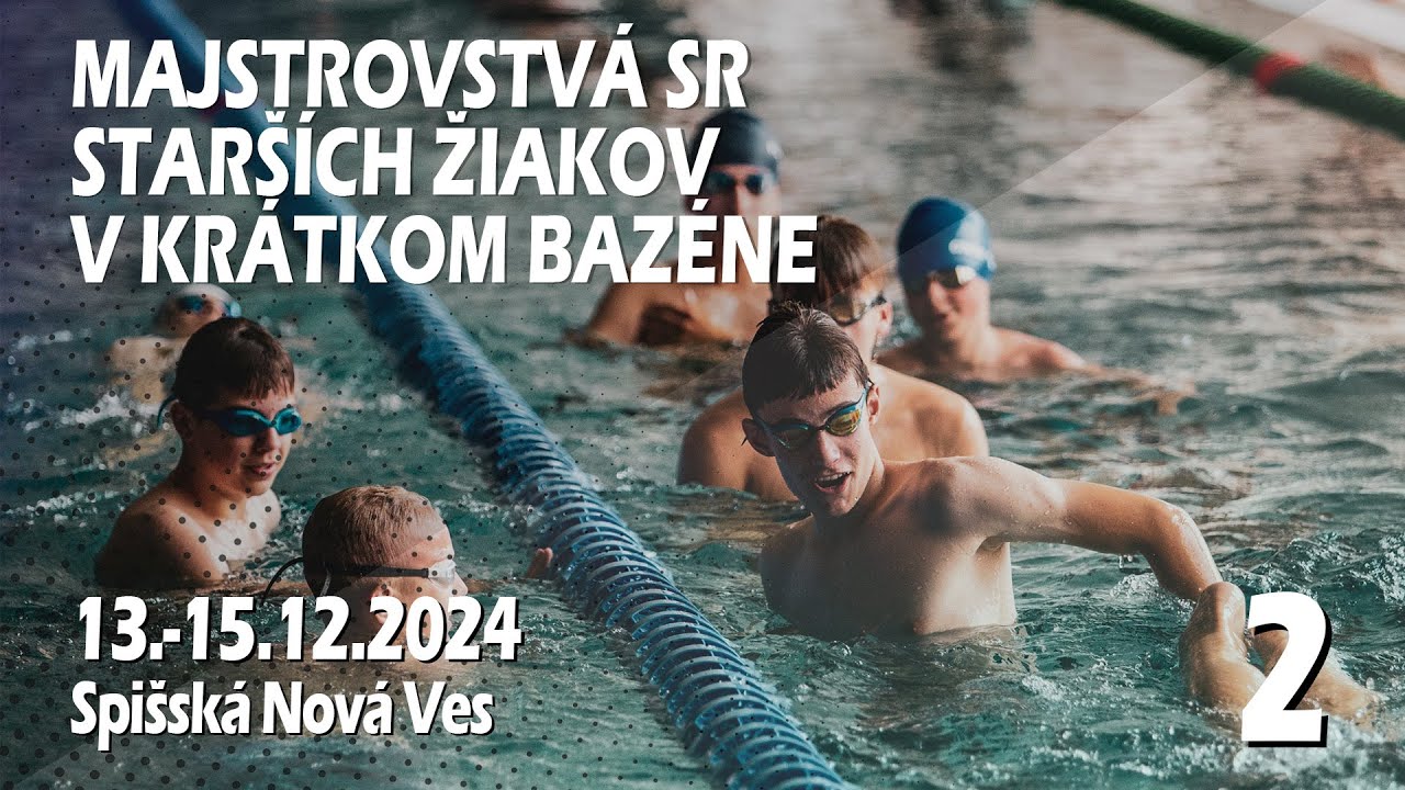 M-SR starších žiakov v krátkom bazéne 2024 - 2. poldeň