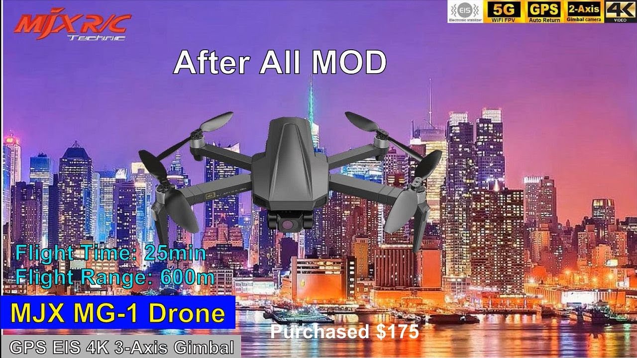 MJX MG-1 GPS 2-Axis Gimbal 4K-Video Drone &ndash; All MOD !