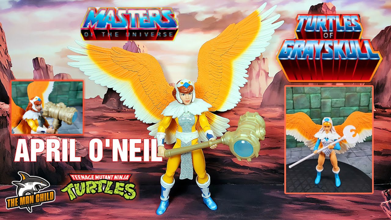 MOTU Origins Turtles of Grayskull APRIL O'NEIL (Sorceress) Figure Review with Parts Swapping!