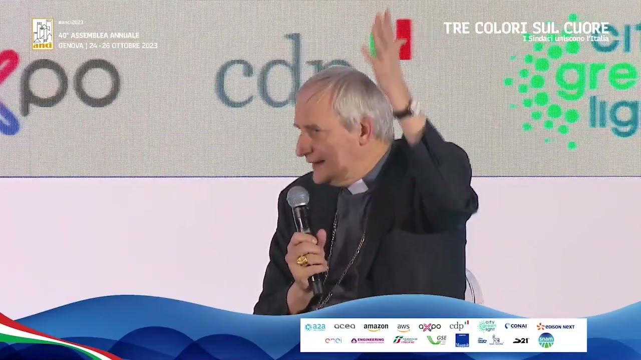 L'intervista al cardinale Matteo Maria Zuppi durante l'assemblea Anci di Genova