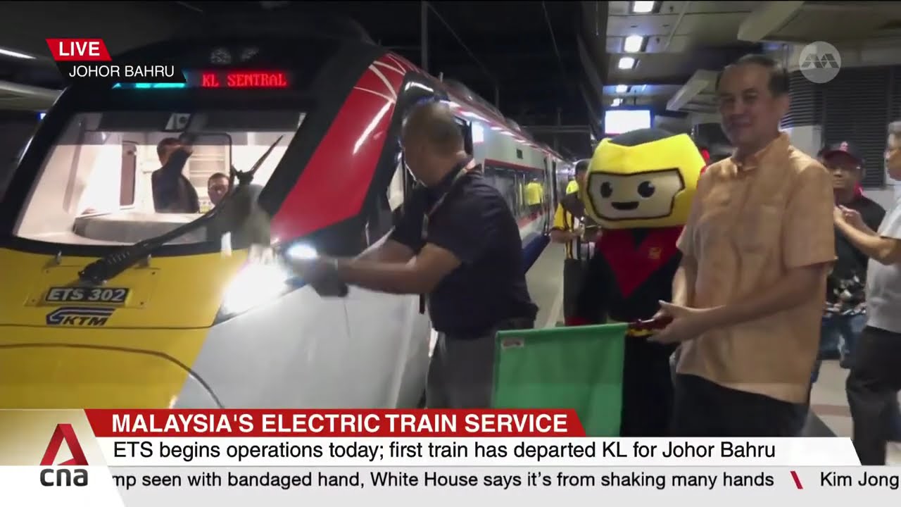 First day of Malaysia's new electric train service between JB and KL