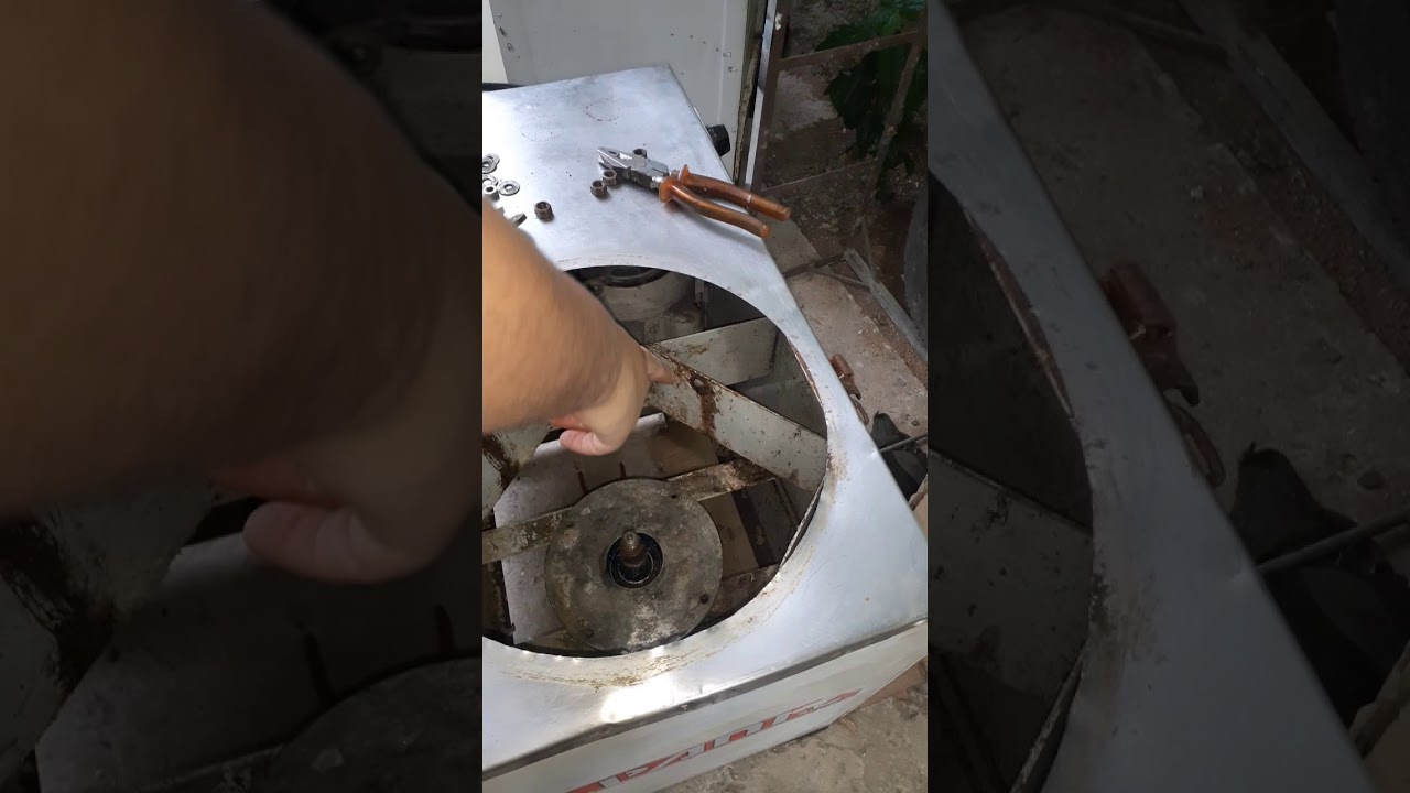 amassadeira rapida 10 kg g.paniz troca de rolamentos colocaçao dos flanges conserto!