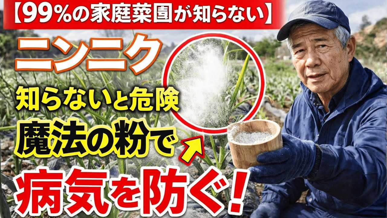 【99％の家庭菜園が知らない】【放置すると一気に悪化】今の時期に必須なニンニクのサビ病対策資材 【ニンニク栽培】 【サビ病対策】 【家庭菜園】